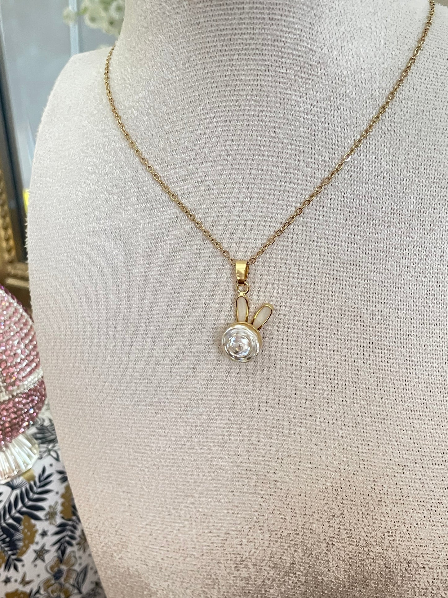 Collier Tic-tac Lapin 🐇🕰️Anti-Stress✨
