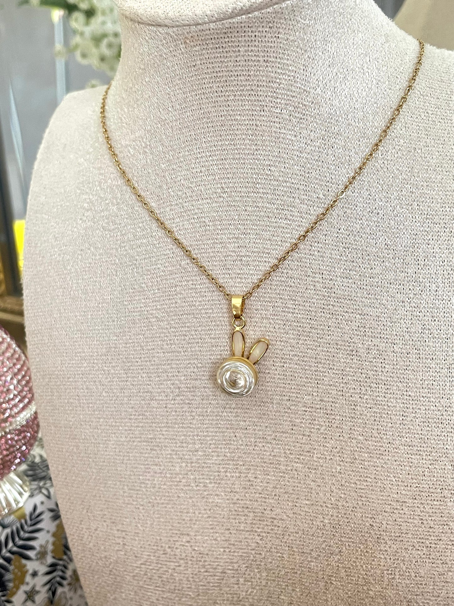 Collier Tic-tac Lapin 🐇🕰️Anti-Stress✨