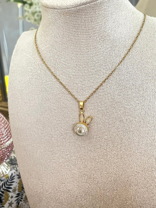 Collier Tic-tac Lapin 🐇🕰️Anti-Stress✨